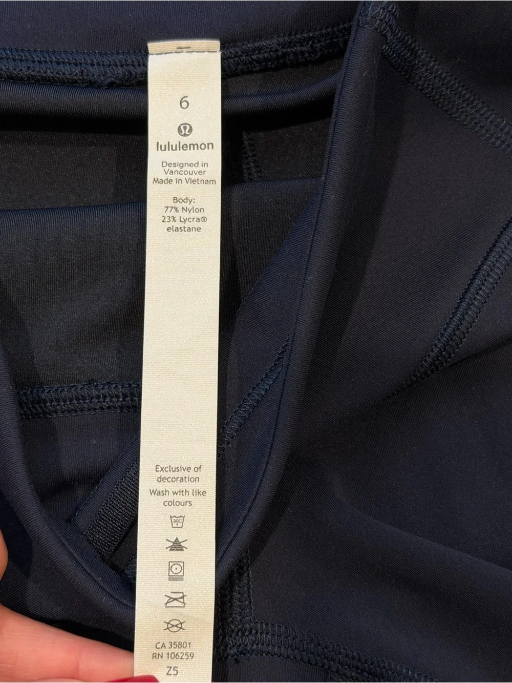 Lululemon Invigorate High-Rise Short 8”Women's Size 6 Navy Active Gym Biker